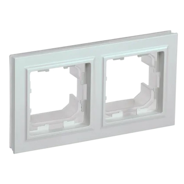 Рамка на 2 поста IP44 ИЭК BRITE жемчуг (РУ-2-БрЖ-44)
