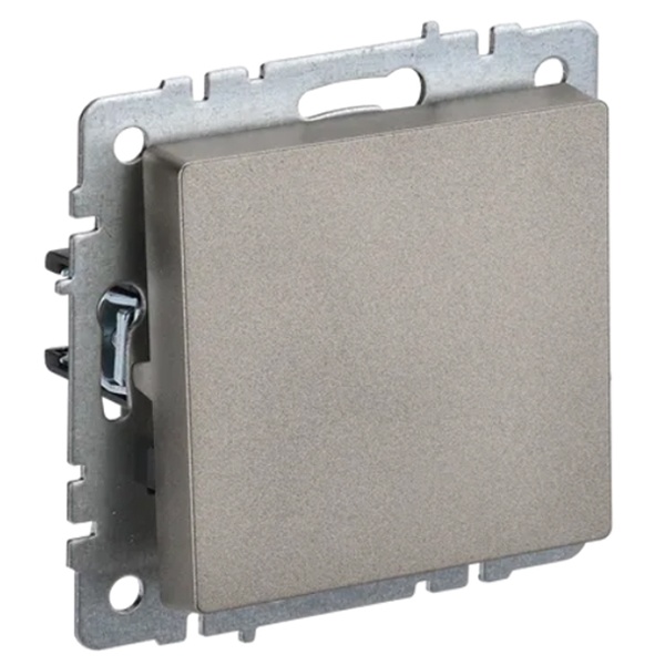 Переключатель 1-клавишный ИЭК BRITE 10А шампань (ВС10-1-6-БрШ)