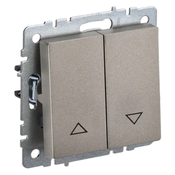 Выключатель жалюзи ИЭК BRITE 10А шампань (ВС10-1-5-БрШ)