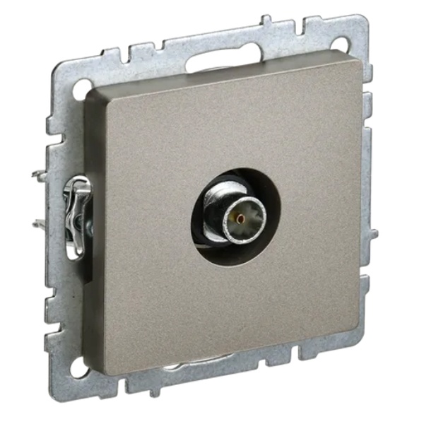 Розетка TV ИЭК BRITE оконечная шампань (РТВ11-0-БрШ)