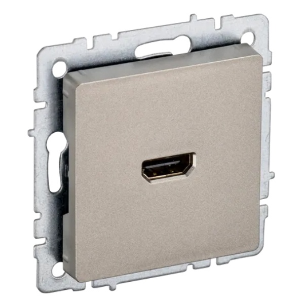 Розетка HDMI ИЭК BRITE шампань (РHDMI ИЭК BRITE-0-БрШ)