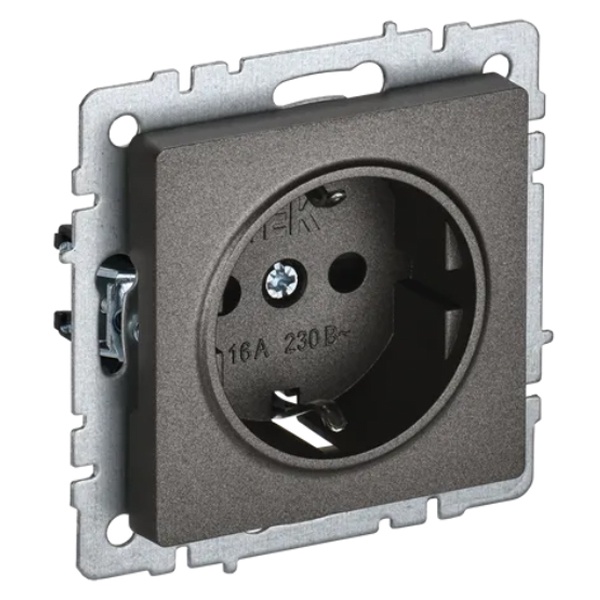 Розетка ИЭК BRITE 2P+E Schuko 16А бронза (РС11-1-0-БрТБ)