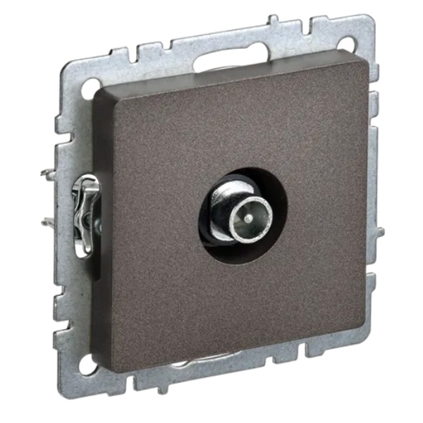 Розетка TV ИЭК BRITE проходная бронза (РТВ10-0-БрТБ)