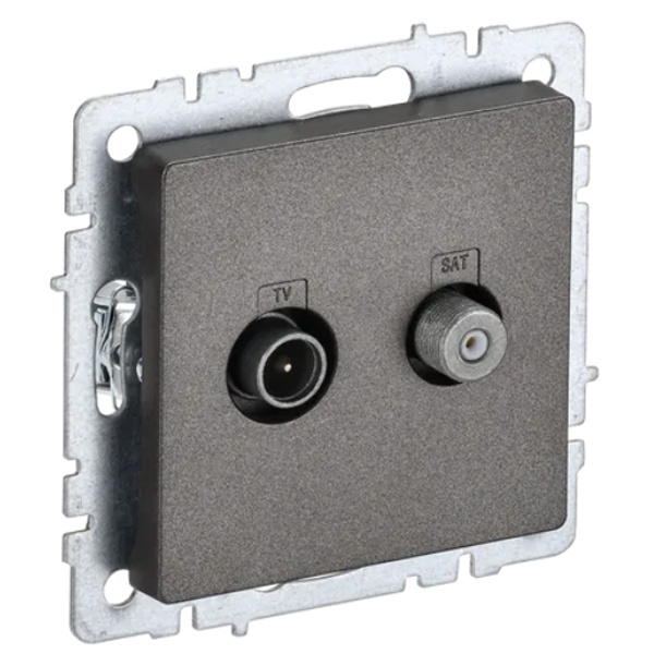 Розетка двойная ИЭК BRITE TV+SAT бронза (РТВ/РСп12-БрТБ)