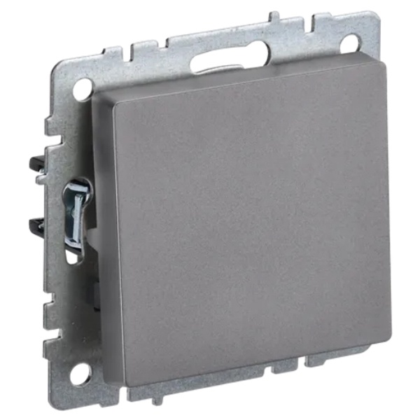 Кнопка 1-клавишная ИЭК BRITE 10А сталь (ВС10-1-4-БрС)