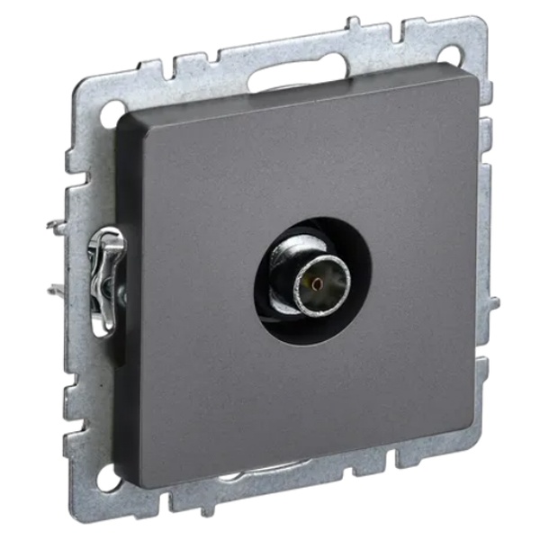 Розетка TV ИЭК BRITE оконечная сталь (РТВ11-0-БрС)