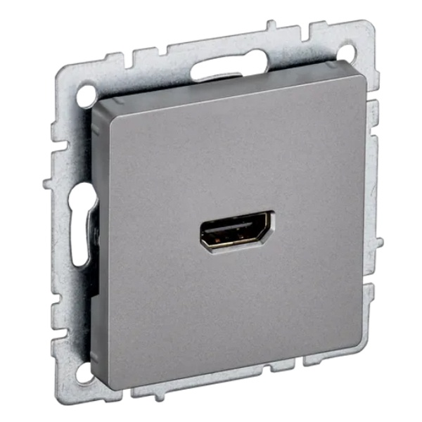 Розетка HDMI ИЭК BRITE сталь (РHDMI ИЭК BRITE-0-БрС)