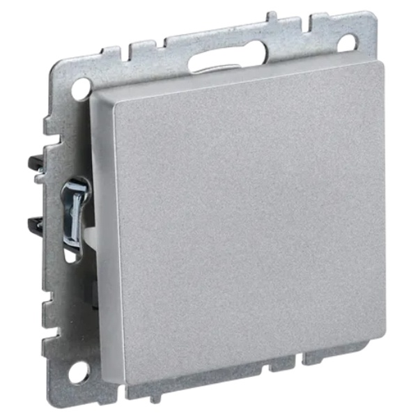 Переключатель 1-клавишный ИЭК BRITE 10А алюминий (ВС10-1-6-БрА)