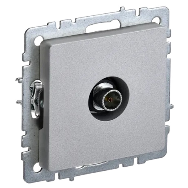 Розетка TV ИЭК BRITE оконечная алюминий (РТВ11-0-БрА)