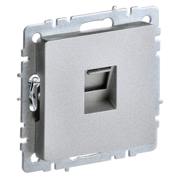 Розетка компьютерная ИЭК BRITE RJ45 кат.5E алюминий (РК10-БрА)