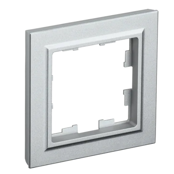 Рамка на 1 пост ИЭК BRITE алюминий (РУ-1-БрА)