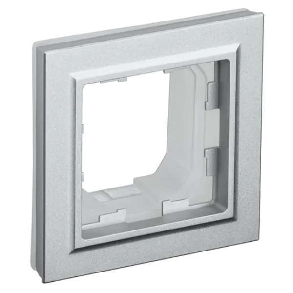 Рамка на 1 пост IP44 ИЭК BRITE алюминий (РУ-1-БрА-44)