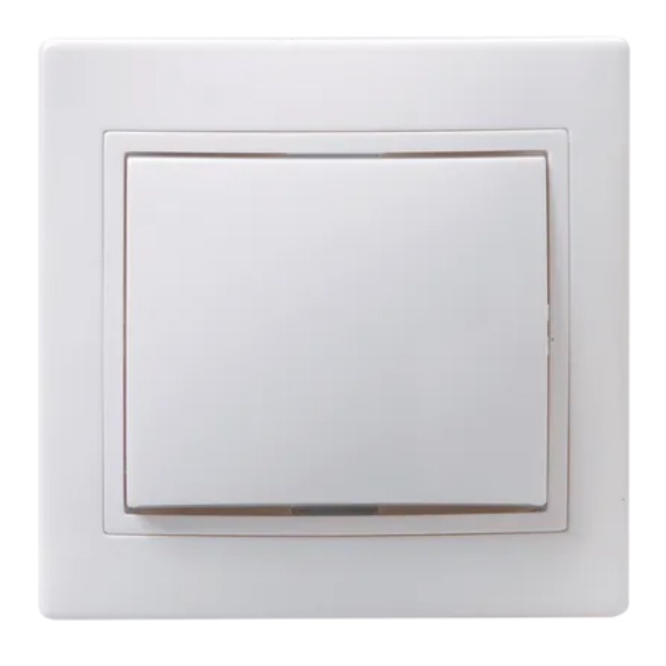 Выключатель 1-клавишный Generica КВАРТА 10А белый (ВС10-1-0-КБ)