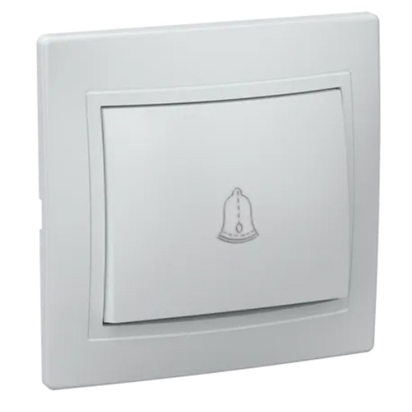 Кнопка 1-клавишная 10А Generica КВАРТА белый (ВСк10-1-0-КБ)