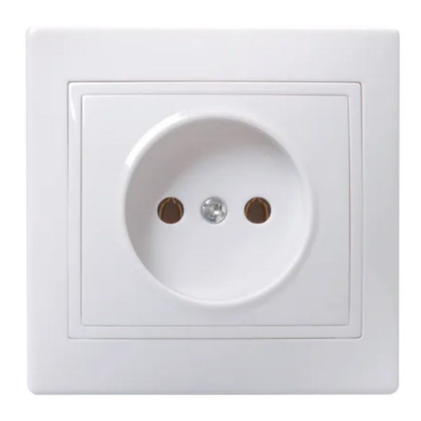 Розетка 2P без шторок Generica КВАРТА 10А белый (РС10-2-КБ)