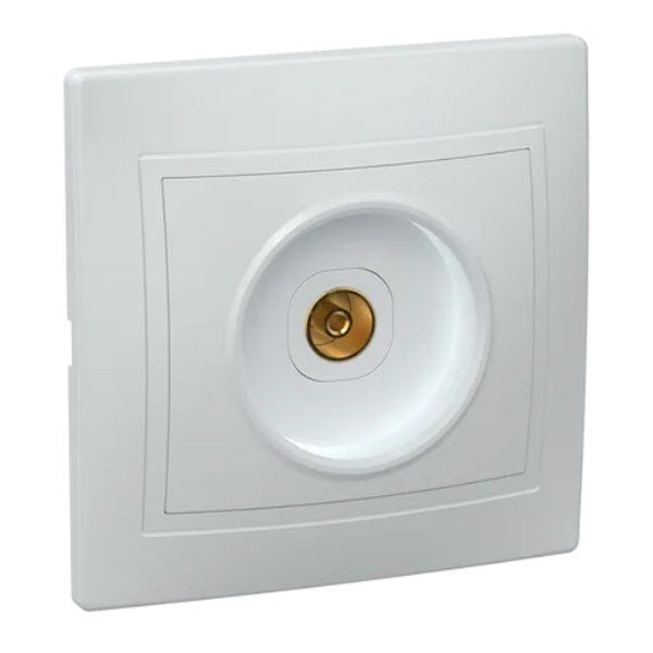 Розетка TV оконечная Generica КВАРТА белый (РТВ10-КБ)