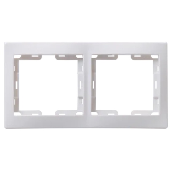 Рамка 2-местная горизонтальная Generica КВАРТА белый (РГ-2-КБ)