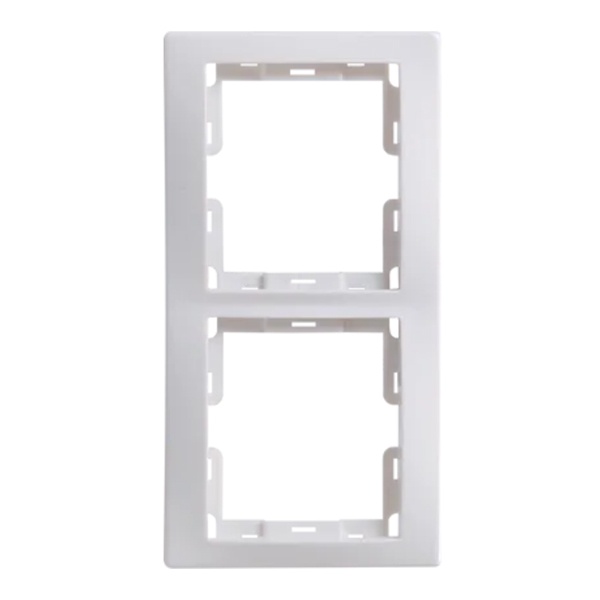 Рамка 2-местная вертикальная Generica КВАРТА белый (РВ-2-КБ)