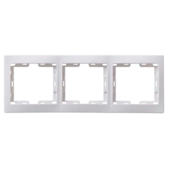 Рамка 3-местная горизонтальная Generica КВАРТА белый (РГ-3-КБ)