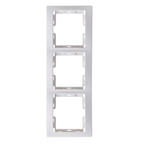 Рамка 3-местная вертикальная Generica КВАРТА белый (РВ-3-КБ)