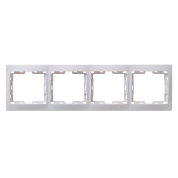 Рамка 4-местная горизонтальная Generica КВАРТА белый (РГ-4-КБ)