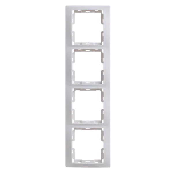 Рамка 4-местная вертикальная Generica КВАРТА белый (РВ-4-КБ)