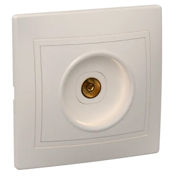 Розетка TV оконечная Generica КВАРТА кремовый (РТВ10-ККм)