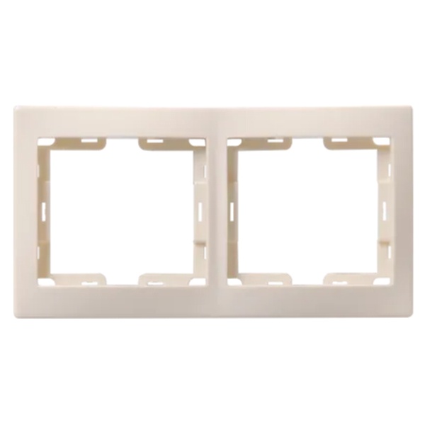 Рамка 2-местная горизонтальная Generica КВАРТА кремовый (РГ-2-ККм)