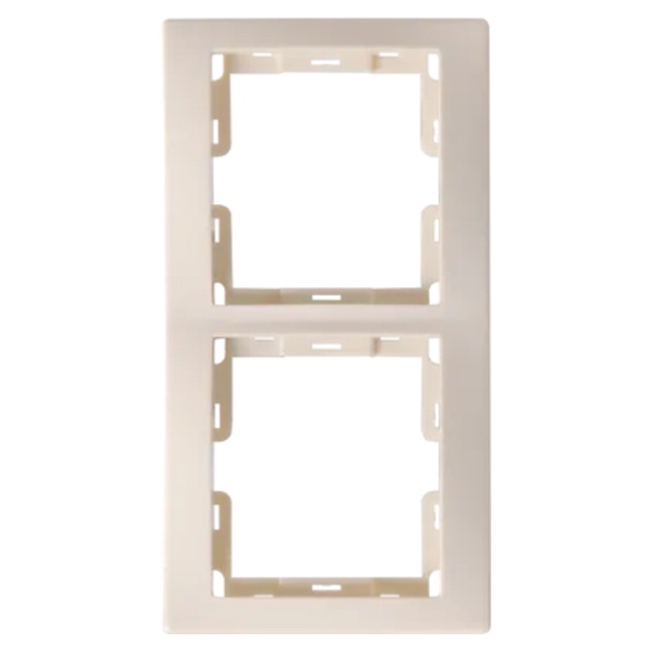 Рамка 2-местная вертикальная Generica КВАРТА кремовый (РВ-2-ККм)