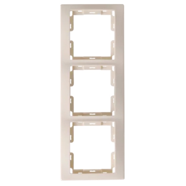 Рамка 3-местная вертикальная Generica КВАРТА кремовый (РВ-3-ККм)