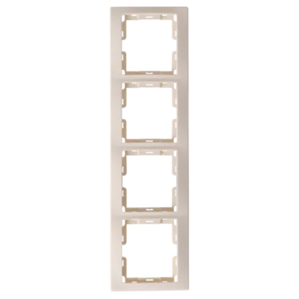 Рамка 4-местная вертикальная Generica КВАРТА кремовый (РВ-4-ККм)