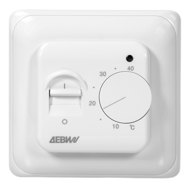 Терморегулятор Деви Base с датчиком пола, встраиваемый (замена DEVIreg130 140F1010)