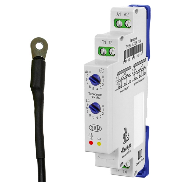 Реле контроля температуры Меандр ТР-15М в узком корпусе