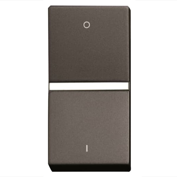 Одноклавишный переключатель 1 модуль ABB Zenit, антрацит (N2102 AN)