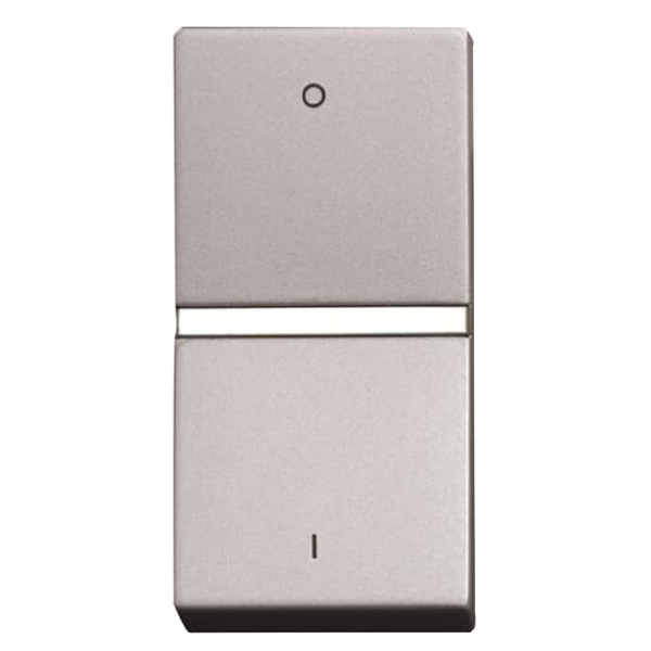 Одноклавишный переключатель 1 модуль ABB Zenit, серебристый (N2102 PL)