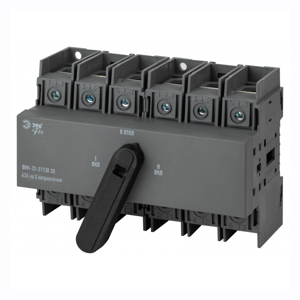 Выключатель-разъединитель ЭРА Pro ВНК-32-31130 3П 63А реверсивный с фронтальной ручкой mvr30-3-063E