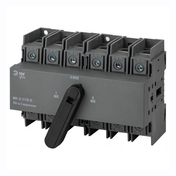 Выключатель-разъединитель ЭРА Pro ВНК-32-311303П 80А реверсивный с фронтальной ручкой mvr30-3-080E