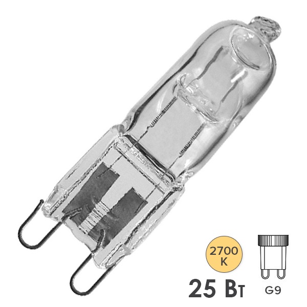 Лампа галогенная капсульная Foton HCS CL 25W 220V G9 прозрачная