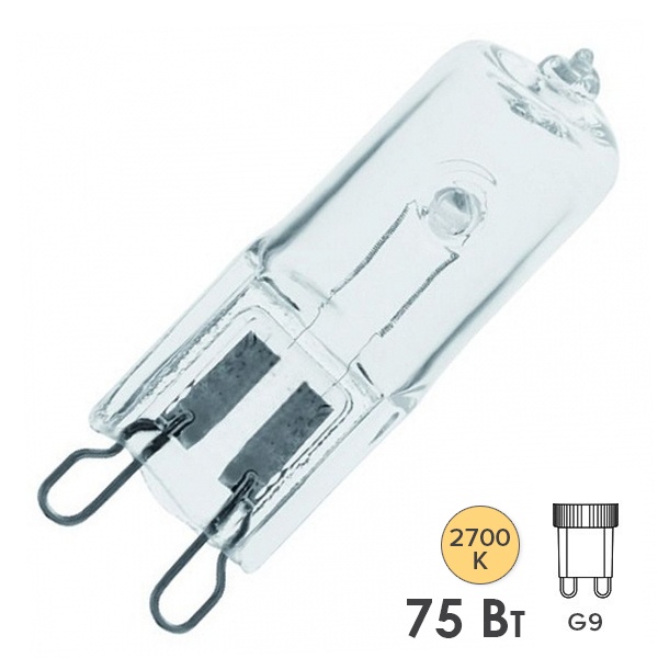 Лампа галогенная капсульная Foton HCS CL 75W 220V G9 прозрачная