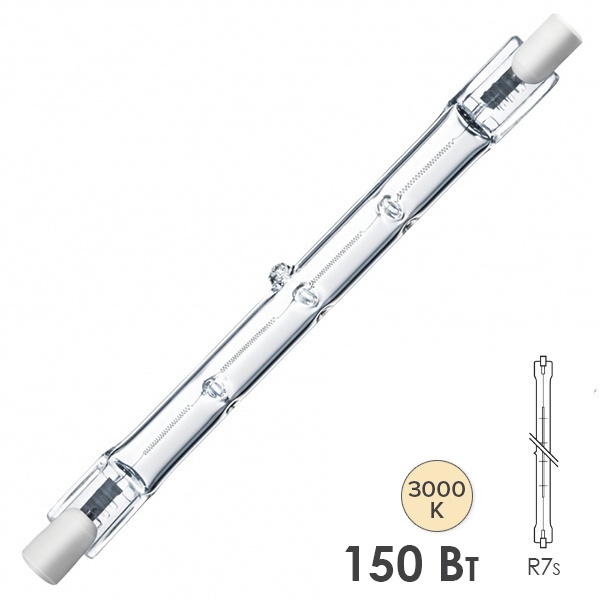 Лампа галогенная линейная Foton HL117 150W R7s 220V 114.2mm