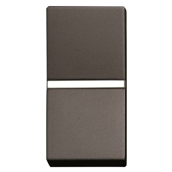 Одноклавишная кнопка с НО контактом 1 модуль ABB Zenit, антрацит (N2104.7 AN)