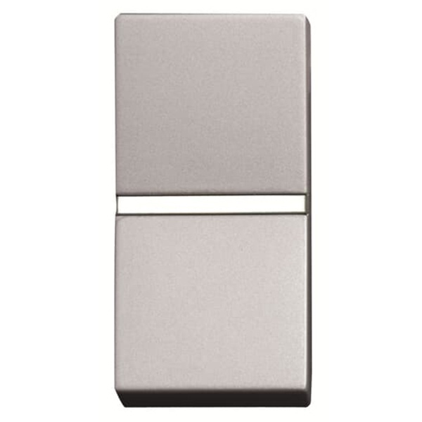 Одноклавишная кнопка с НО контактом 1 модуль ABB Zenit, серебристый (N2104.7 PL)