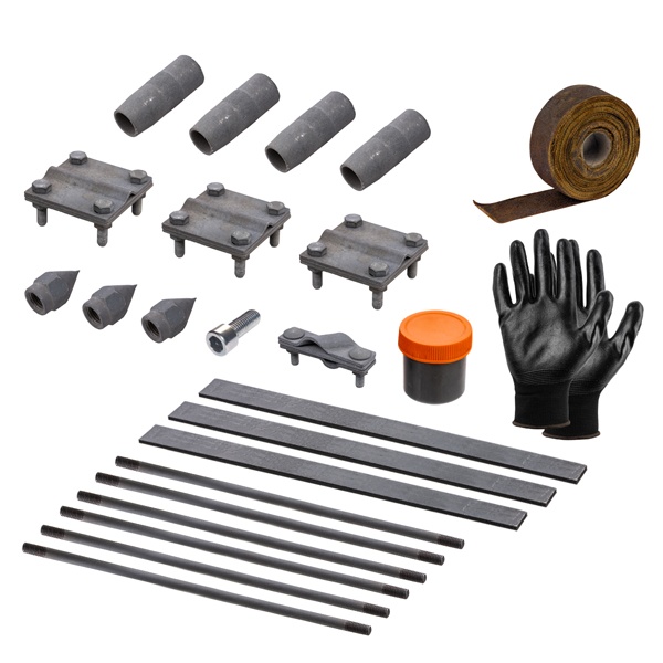 Комплект заземления TDM №2, для частного дома, на основе стальных оцинкованных стержней D16 7,2м