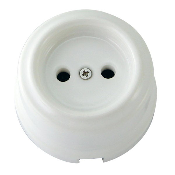 Накладная розетка TDM Болонь 2П 10А 250В фарфор белый