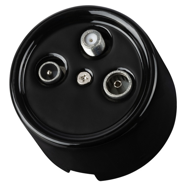 Накладная розетка TV-R-SAT проходная TDM Болонь фарфор черный