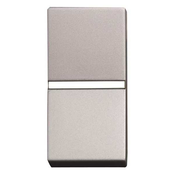 Одноклавишный перекрестный переключатель 1 модуль ABB Zenit, серебристый (N2110 PL)