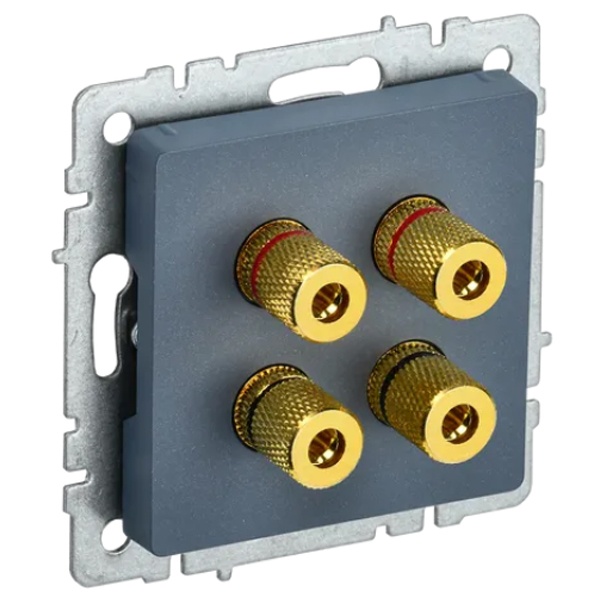 Аудиорозетка ИЭК BRITE маренго (РА10-БрМ)