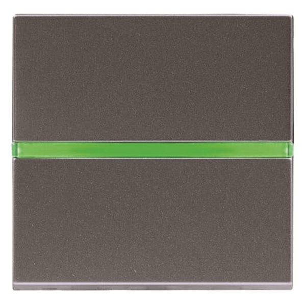 Одноклавишный выключатель с индикацией 2 модуля ABB Zenit, антрацит (N2201.5 AN)