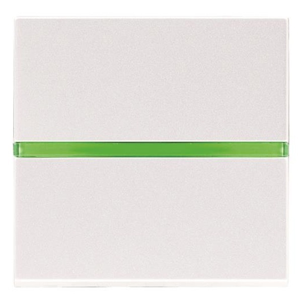 Одноклавишный выключатель с индикацией 2 модуля ABB Zenit, альпийский белый (N2201.5 BL)