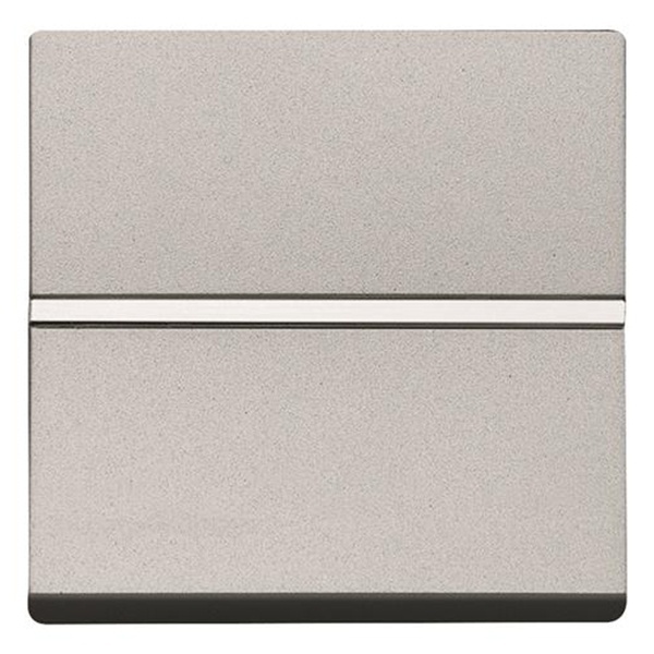 Одноклавишный выключатель 2 модуля ABB Zenit, серебристый (N2201 PL)